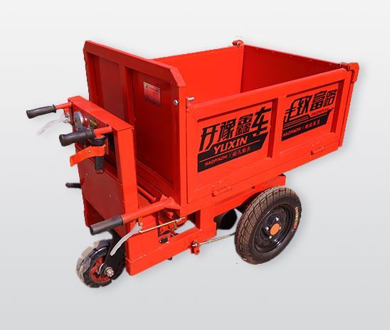 红色手推工程电动车